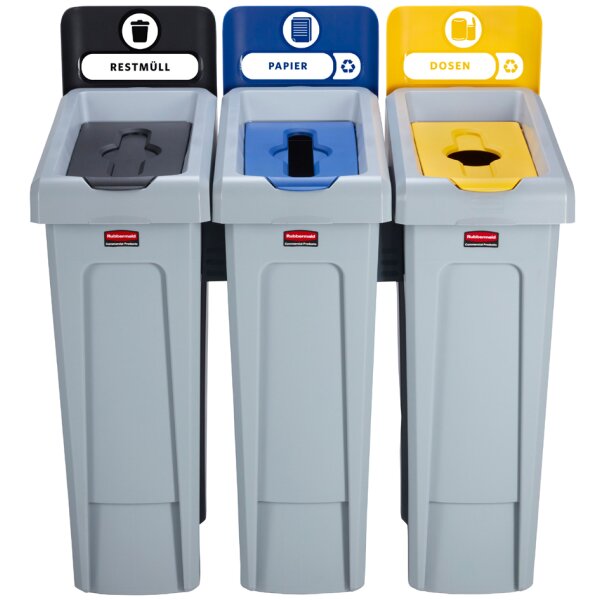 Rubbermaid Slim Jim Recycling-Station, Etikettensatz
