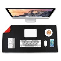 deflecto Sous-main, 800 x 400 mm, noir/rouge