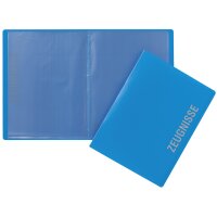 PAGNA Zeugnismappe, DIN A4, mit 10 Hüllen, PP, blau