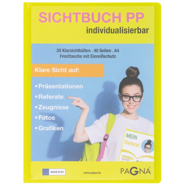 PAGNA Präsentations-Sichtbuch "School", DIN A4, dunkelrosa