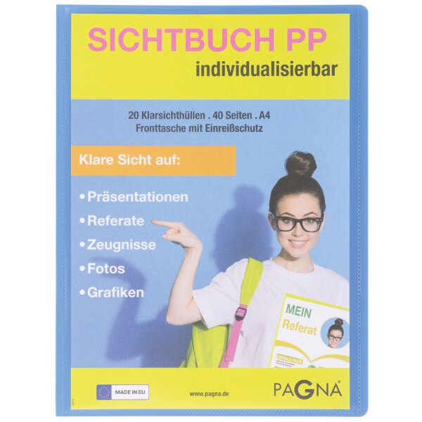 PAGNA Präsentations-Sichtbuch "School", DIN A4, dunkelrosa