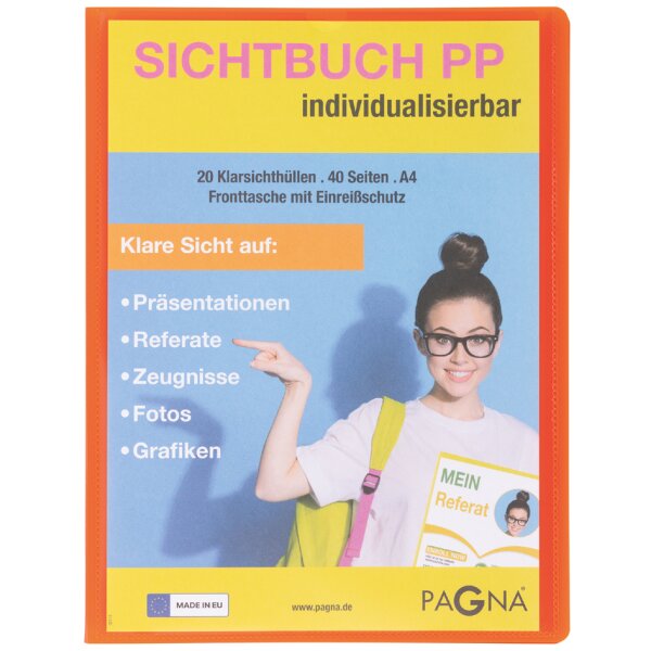 PAGNA Präsentations-Sichtbuch "School", DIN A4, dunkelrosa