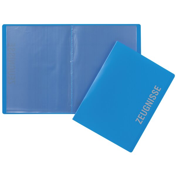 PAGNA Zeugnismappe, DIN A4, mit 10 Hüllen, PP, dunkelrosa