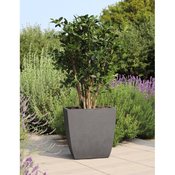 po&eacute;tic Pflanzgef&auml;ss BASALT Diva, eckig, 435 mm, anthrazit