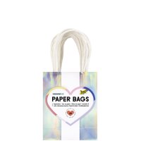 folia Sac en papier DORÉ SCINTILLANT, taille: L