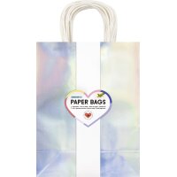 folia Sac en papier IRISÉ SCINTILLANT, taille: L