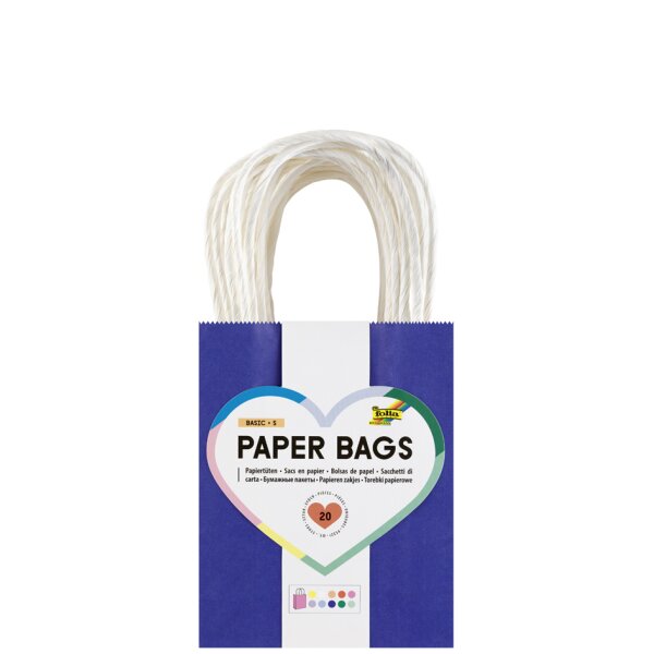 folia Sac en papier BASIC, taille: L, assorti
