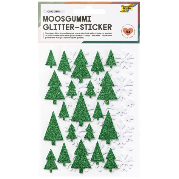 folia Sticker pailleté en caoutchouc mousse STARS CLASSIC