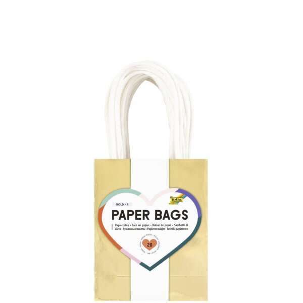 folia Sac en papier IRISÉ SCINTILLANT, taille: S