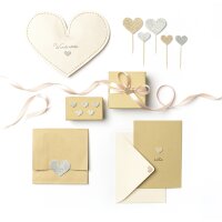 folia Moosgummi Glitter-Sticker HEARTS CLASSIC