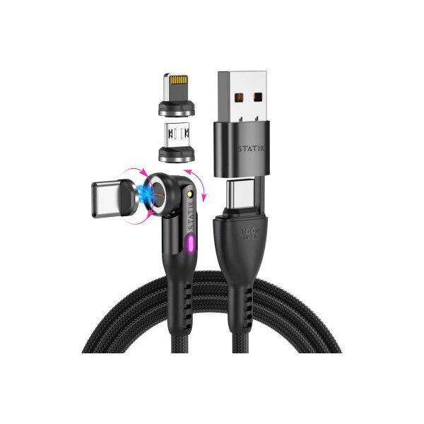 STATIK Statik 360 Pro, Uni.Mag. Tip PUP-0520-6FT Cable, 2m, 100W Black