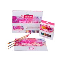 TALENS Acryl Combi Set 12x12ml 9021894M Farbe, Pinsel,...