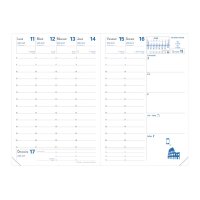 QUO-VADIS Agenda Affaires Club 2026 004117Q 1S/2P rouge...