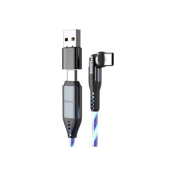 STATIK PowerPivot Pro, Glowing LED PUP-0465-3FT-CC USB-C to C, 1m, 100W