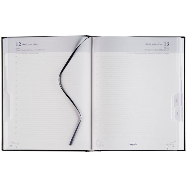 BREPOLS Agenda Ambassador Lima 2027 0.116.1256 1T/1S blau 17x22cm