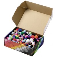 folia Pompons-Mix Bunt Jumbobox, 200 g, sortiert