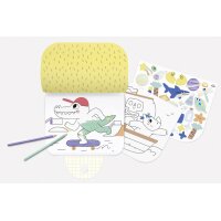 folia Cahier de coloriage avec stickers EPIC ADVENTURES