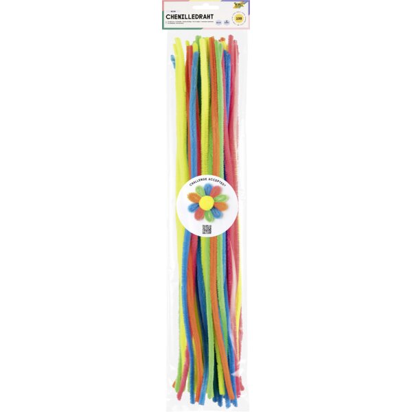 folia Chenilledraht "NEON", Länge: 500 mm, sortiert