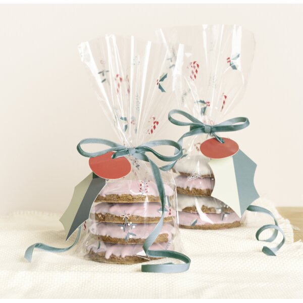 folia Bodenbeutel-Set Candy Bag Set "Floral Christmas"