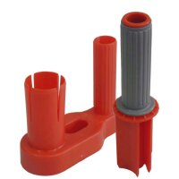 RAADHUIS Handabroller für Stretchfolie, rot grau