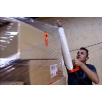 RAADHUIS Handabroller für Stretchfolie, rot grau