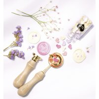 folia Siegelwachs-Perlen PASTEL, 3 Dosen, farbig sortiert