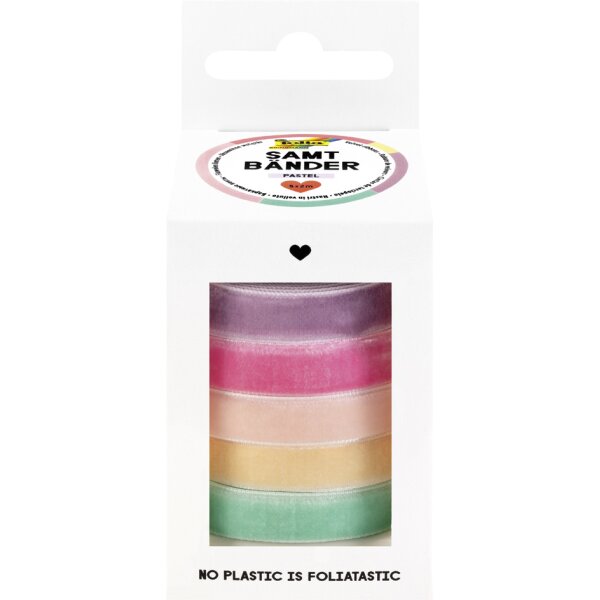 folia Jeu de rubans cadeau PASTEL, assorti