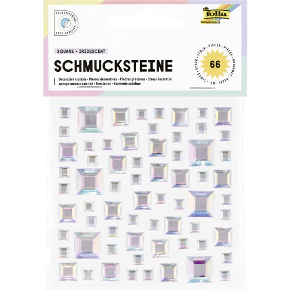 folia Schmucksteine SQUARE BASIC, selbstklebend