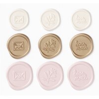 folia Sceau autocollant ROMANTIC, tailles/couleurs assorties