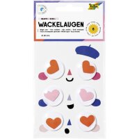 folia Wackelaugen HEARTS, Grösse L, selbstklebend