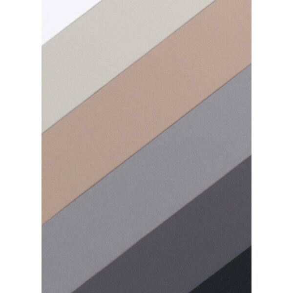 folia Tonpapier- Fotokarton-Block "Shades of Grey", 20 Blatt