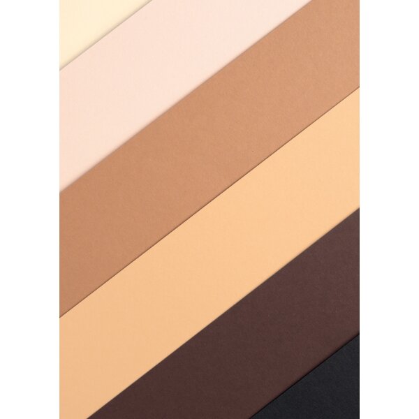 folia Tonpapier- Fotokarton-Block "Shades of Grey", 20 Blatt