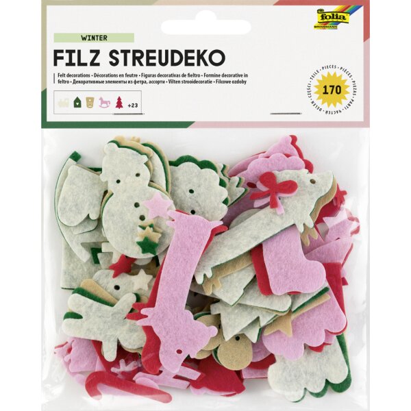 folia Filz-Streudeko "Winter", 170 Teile