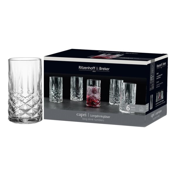 Ritzenhoff & Breker Longdrinkglas CAPRI, 0,36 l