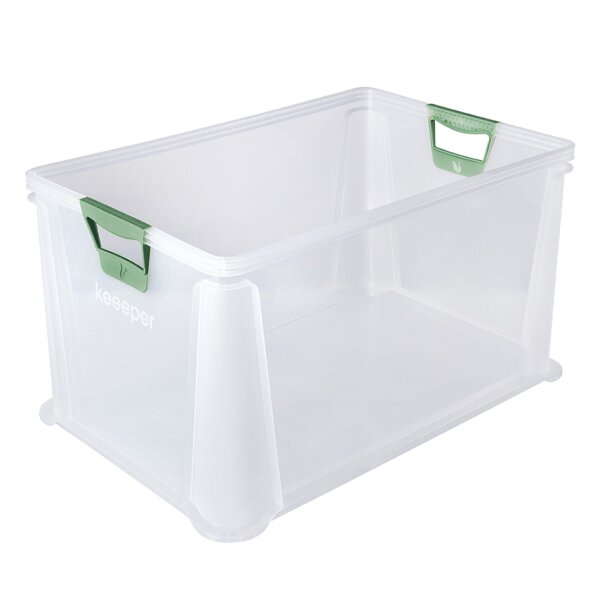 keeeper Aufbewahrungsbox "luis", 64 Liter, grau-transparent