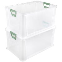 keeeper Aufbewahrungsbox "luis", 64 Liter, grau-transparent
