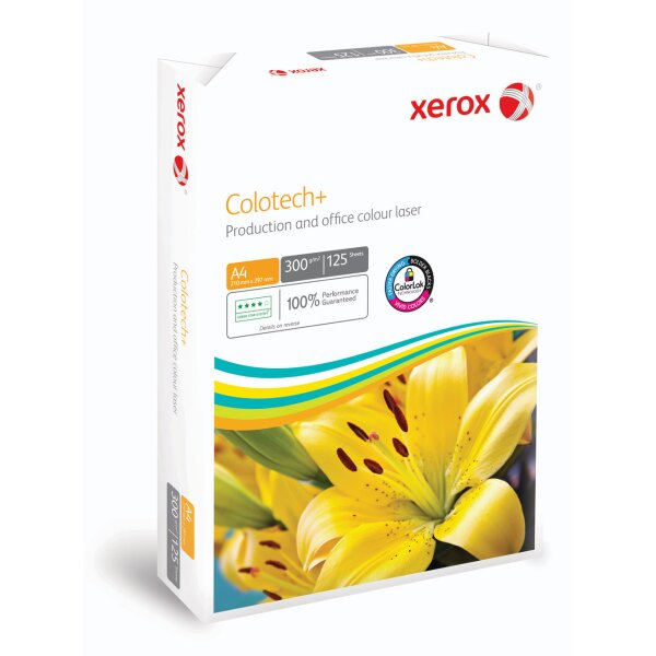 XEROX Colotech+ Farblaserpapier weiss A4 300g - 1 Karton (750 Blatt)