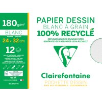 Clairefontaine Zeichenpapier Recycling "Blanc...