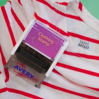 AVERY Textil-Stempel-Set, 3-zeilig, weiss