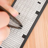 AVERY Textil-Stempel-Set, 3-zeilig, weiss