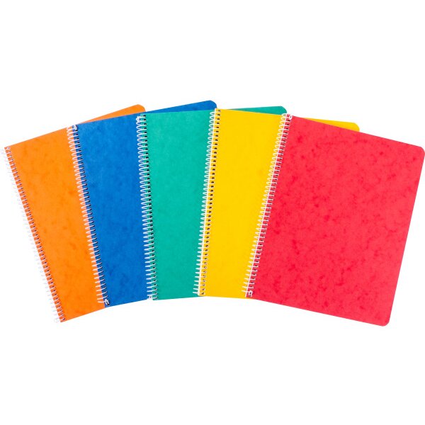 NOVOOO Carnet spirale ass. 17.5×22cm 729782 ligné, 8mm, 70g 48 flls.