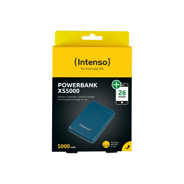 INTENSO Powerbank XS5000, petrol 7313527 5000 mAh, USB-A, USB-C