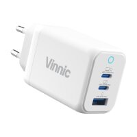 VINNIC FERNOW GaN 65W,Wallcharger VPCG-GA65WG1-EUWH 2x...