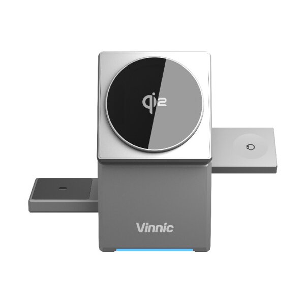 VINNIC OWL PEAK 3-IN-1 Char.Dock VPPD-31WSCG2-SL Qi2, Swivel Mount