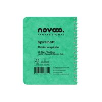 NOVOOO Spiralheft A7 534031000 ass., kariert 4mm,70g 48...