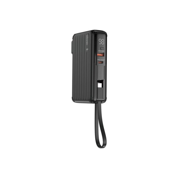 VINNIC PANGPOCHE 2-3-In-1 Travel VPPB-TR10G2-BK 65W,10k PB,GaN,TravelAdaptor