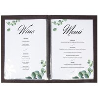 sigel Chemise pour menu avec sérigraphie, A5, gris foncé