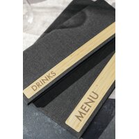 sigel Chemise pour menu avec sérigraphie, A4, gris foncé