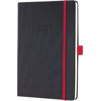 sigel Agenda planning Conceptum 2027, env. A5, noir/rouge