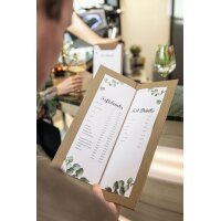 sigel Carte de boissons, 1/2 A4, beige